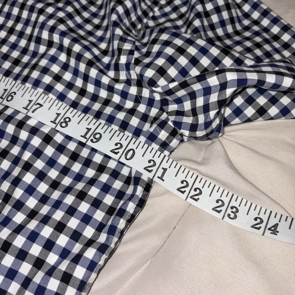 UNTUCKIT Button Down Shirt Mens Large Blue White Gingham Slim Fit Cotton UT35075 - Picture 7 of 9